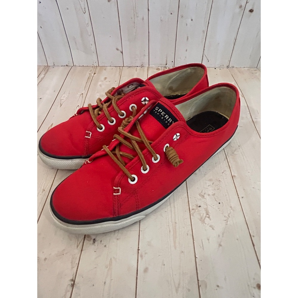 Sperry Top Siders Women's Canvas Red Boat Shoes STS92804 Sneakers Size US 11